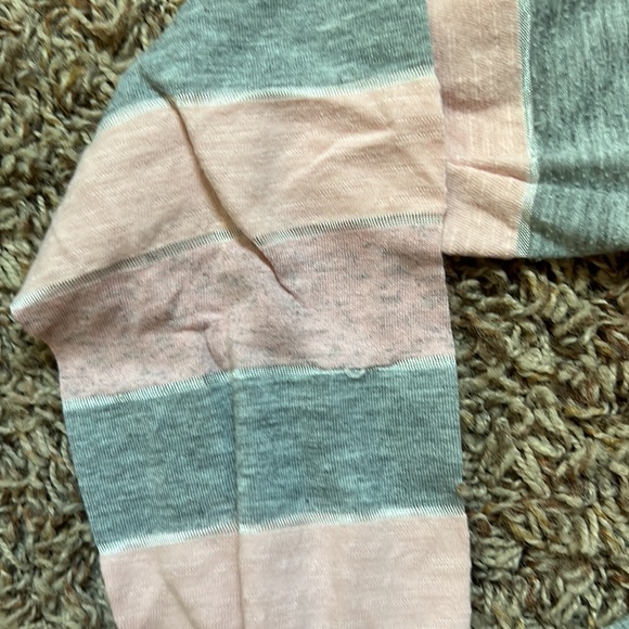 Maurices Stripe Long Sleeve Top Pink & Gray size Medium - Picture 3 of 5